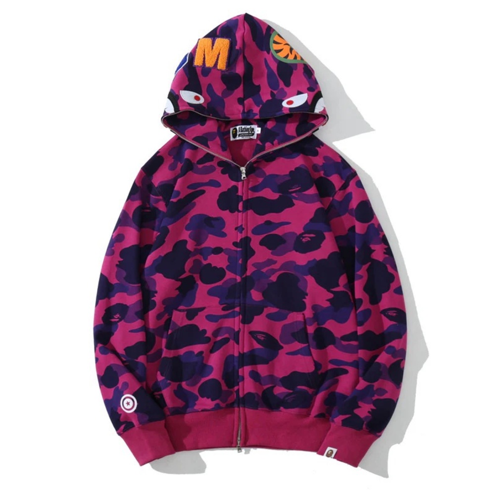 Kids Camouflage Hoodie - Pink and Purple